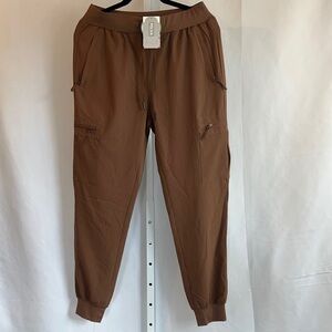 POLIVA UV Block upf 50+ Women Medium Brown Cargo Pants Jogger Outdoor